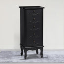 Antoinette Black 5 Drawer Narrow Chest by Lavishway | Chest Of Drawers-30825