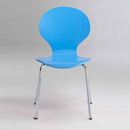 Ibiza Metal Legs Blue Dining Chair Set of 4 by Lavishway | Dining Chairs-34004