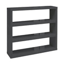 Puro Charcoal High Gloss Bookcase by Lavishway | Book Shelves and Cabinets-32956