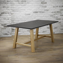 Brooklyn Black Concrete Effect Dining Table by Lavishway | Dining Tables-30919