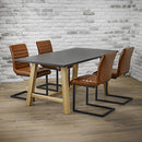 Brooklyn Black Concrete Effect Dining Table by Lavishway | Dining Tables-30918