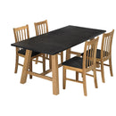 Brooklyn Black Concrete Effect Dining Table by Lavishway | Dining Tables-30920