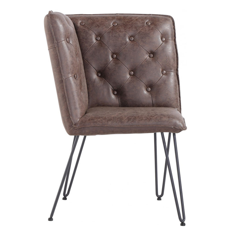 Studded Back Leather Corner Dining Bench by Lavishway | Dining Benches-31346