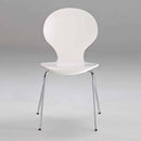 Ibiza Metal Legs White Dining Chair Set of 4 by Lavishway | Dining Chairs-33996