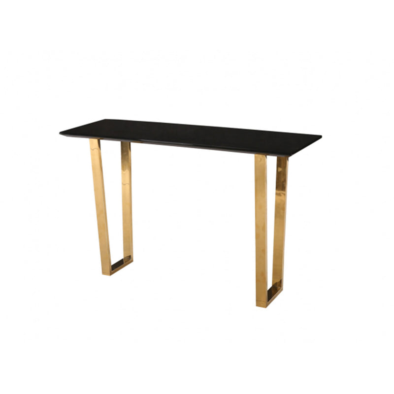 Antibes High Gloss Black & Gold Console Table by Lavishway | Hallway Console Table-37716
