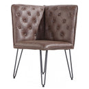 Studded Back Leather Corner Dining Bench by Lavishway | Dining Benches-31345
