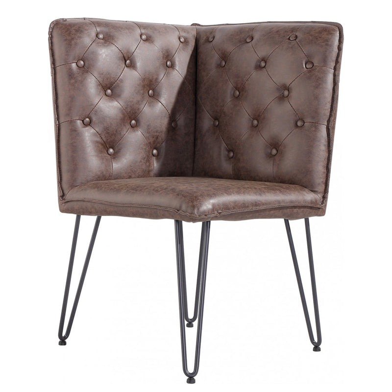 Studded Back Leather Corner Dining Bench by Lavishway | Dining Benches-31345