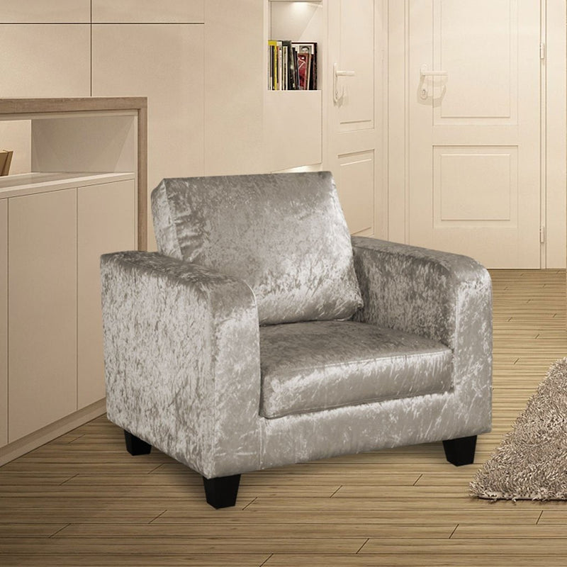 Traditional Crushed Velvet Armchair by Lavishway | Velvet Sofa-34051