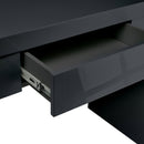 Puro Charcoal High Gloss Dressing Table by Lavishway | Dressing Tables-34119