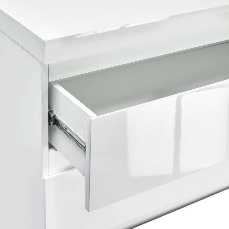 Puro White High Gloss 4 Drawer Chest by Lavishway | Chest Of Drawers-34103