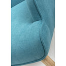 Cinema Chenille Effect Blue Armchair by Lavishway | Bedroom Chairs-37814