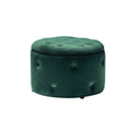 Cleo Round Upholstered Storage Pouffe by Lavishway | Stools & Pouffes-37818
