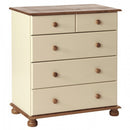 Copenhagen Cream 2 Over 3 Deep Drawer Chest by Lavishway | Chest Of Drawers