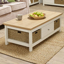 Cotswold Cream 1 Drawer Coffee Table by Lavishway | Coffee Tables-35410