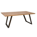 Toros Rustic Oak Grey Finish Dining Table by Lavishway | Dining Tables-36066