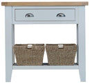 Tattershall Oak Top Console Table in Grey by Lavishway | Hallway Console Table-35945