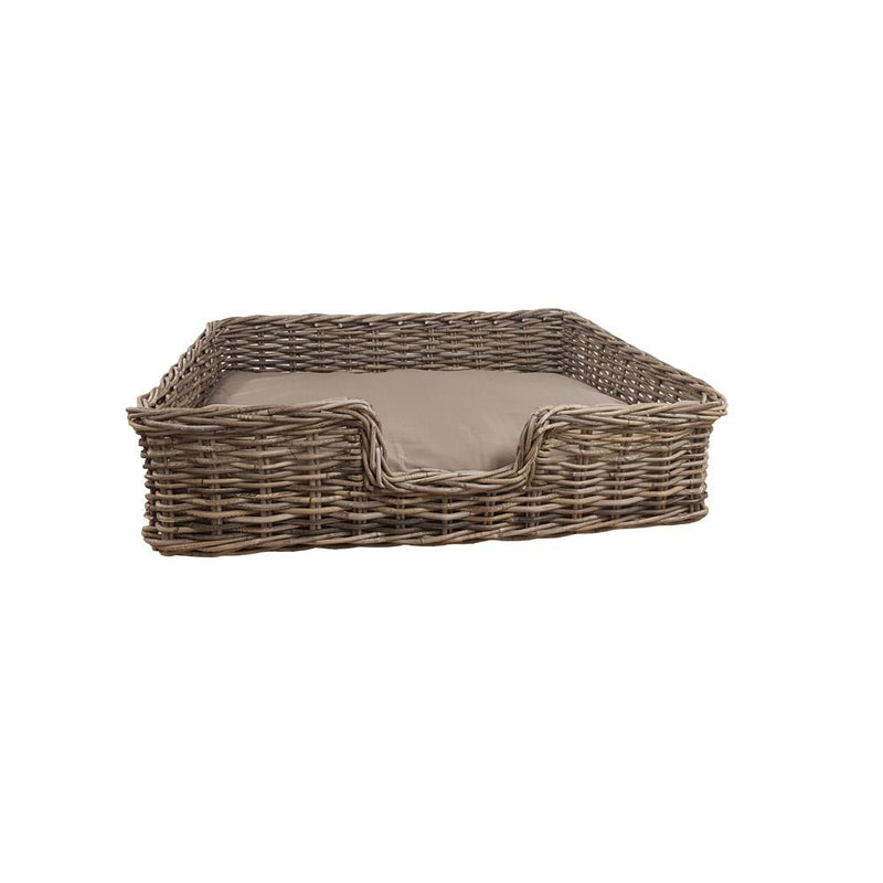 Wicklewood Dog Basket With Cushion by Lavishway | Storage Baskets & Boxes-36068