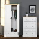 Devon White Chest of 5 Drawers by Lavishway | Chest Of Drawers-35479