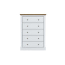Devon White Chest of 5 Drawers by Lavishway | Chest Of Drawers-35478