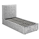 Rimini Crushed Velvet Single Ottoman Bed by Lavishway | Ottoman Beds-37994