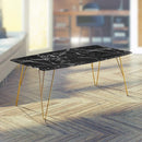 Fusion Black Marble Top Coffee Table by Lavishway | Coffee Tables-34042