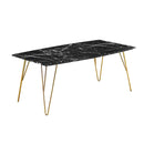Fusion Black Marble Top Coffee Table by Lavishway | Coffee Tables-34043