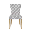 Hugo Patterned Fabric Dining Chair Set of 2 by Lavishway | Dining Chairs-34007