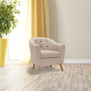 Hudson Fabric Tub Chair With Colored Button by Lavishway | Bedroom Chairs-34011