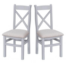 Tattershall Cross Back Dining Chair Set of 2 by Lavishway | Dining Chairs-35969