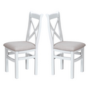 Tattershall Fabric Seat Dining Chair Set of 2 by Lavishway | Dining Chairs-32915