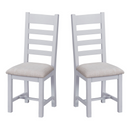 Tattershall Grey Finish Dining Chair Set of 2 by Lavishway | Dining Chairs-32902