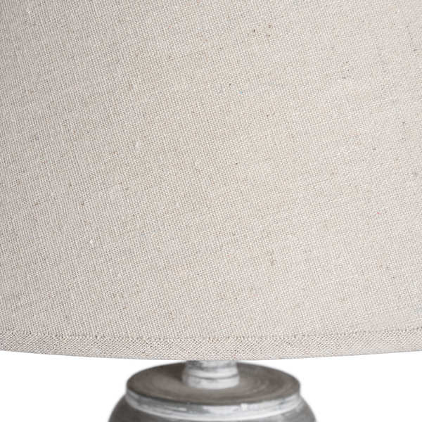 Ithaca Wooden Floor Lamp with Linen Shade by Lavishway | Floor Lamps-39757