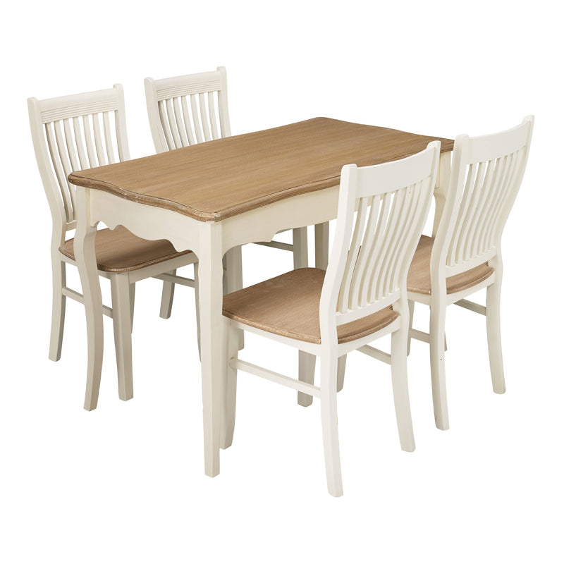 Juliette Vintage Oak Finish Top Dining Table by Lavishway | Dining Tables-38039
