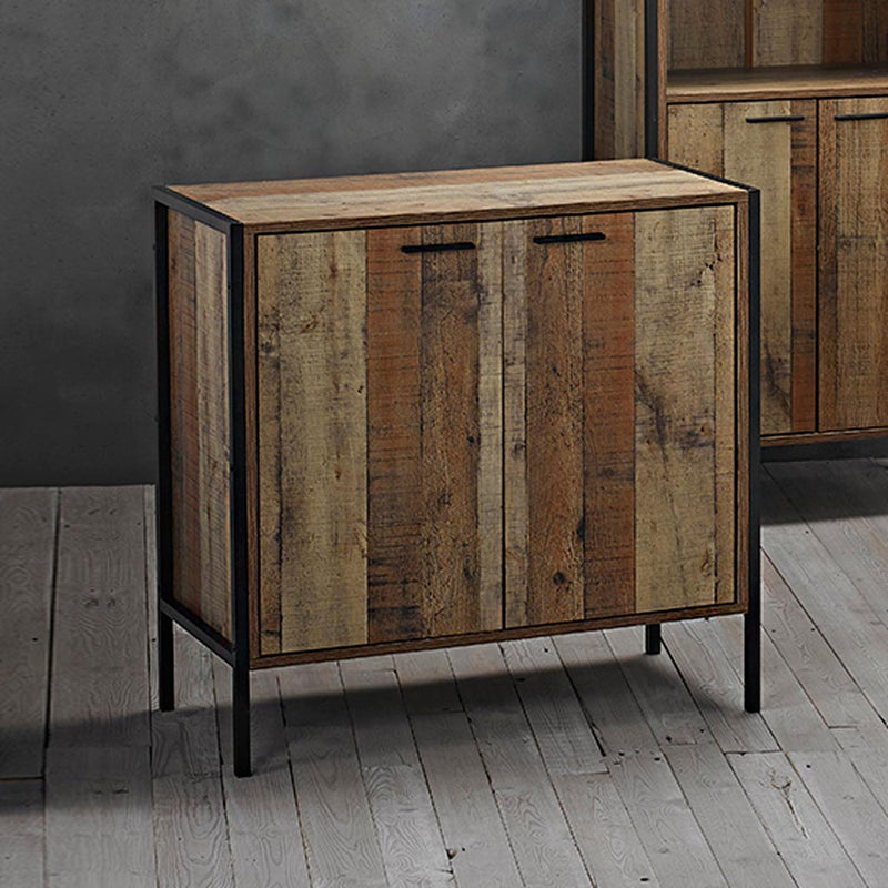 Hoxton 2 Doors Plank Effect Shoe Cabinet by Lavishway | Shoe Cabinets-35223