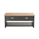 2 Drawer Graphite Oak Coffee Table by Lavishway | Coffee Tables-42923