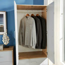 2 Doors 3 Drawers Grey Wardrobe by Lavishway | Wardrobe-43497