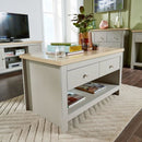 Grey Painted 2 Drawer Coffee Table by Lavishway | Coffee Tables-42994