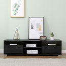 2 Doors 2 Open Shelves Modern Wide TV Unit by Lavishway | TV Units Cabinets-43051