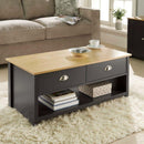 2 Drawer Graphite Oak Coffee Table by Lavishway | Coffee Tables-42921