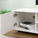 2 Doors 2 Open Shelves White Wide TV Unit by Lavishway | TV Units Cabinets-43043