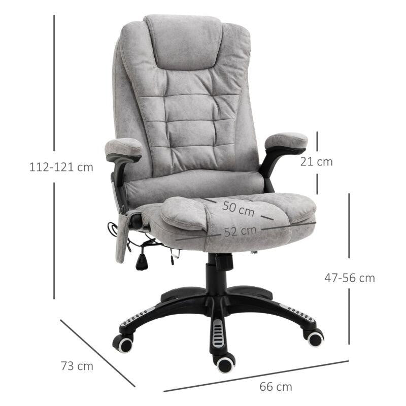 Office Chair with Heating Massage Points by Lavishway | Leather Chairs-42616