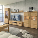 Cortina Oak Finish Wide 2 Doors TV Unit by Lavishway | TV Units Cabinets-30008