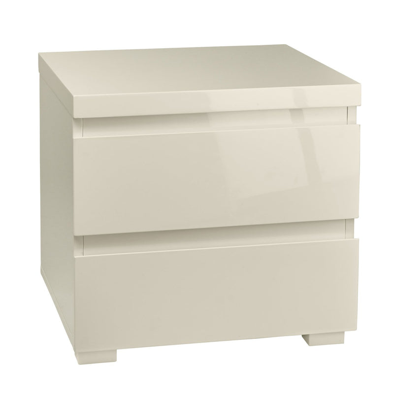 Puro High Gloss 2 Drawer Bedside Cabinet by Lavishway | Bedside Tables-34128