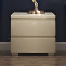 Puro Stone High Gloss Bedside Cabinet by Lavishway | Bedside Tables-32961