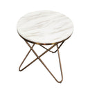 Else White Marble Top Side Table by Lavishway | Side Tables-23220