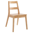 Malmo Solid Oak Wooden Dining Chair Set of 2 by Lavishway | Dining Chairs-33663