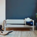 Huxie White Day Bed with Safety Rail by Lavishway | Wooden Beds-29585