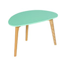 Astro Oval Coloured Top Wooden Coffee Table by Lavishway | Coffee Tables-30774