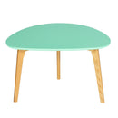 Astro Oval Coloured Top Wooden Coffee Table by Lavishway | Coffee Tables-30773