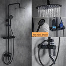 Wall Mounted Shower Set With Storage Bar by Lavishway | Shower Faucets-49309